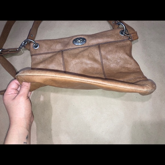 Large brown fossil crossbody. - Picture 3 of 6